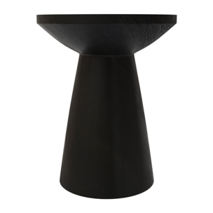Table d'appoint noire en bois de suar D40 cm - Lowa