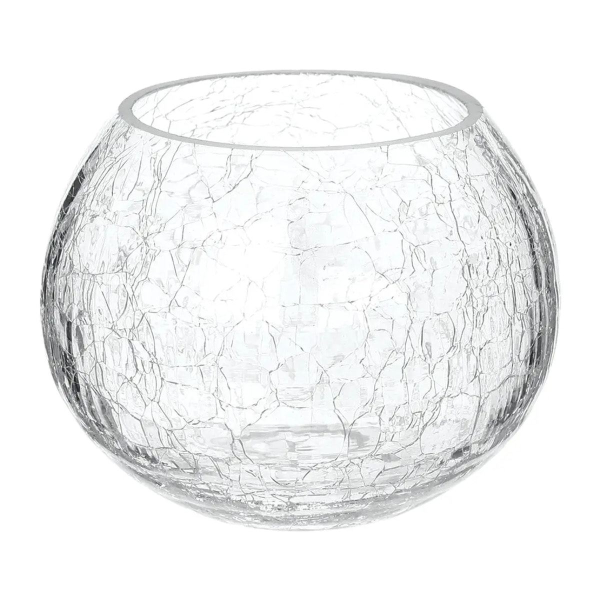 Photophore verre craquelé H10cm