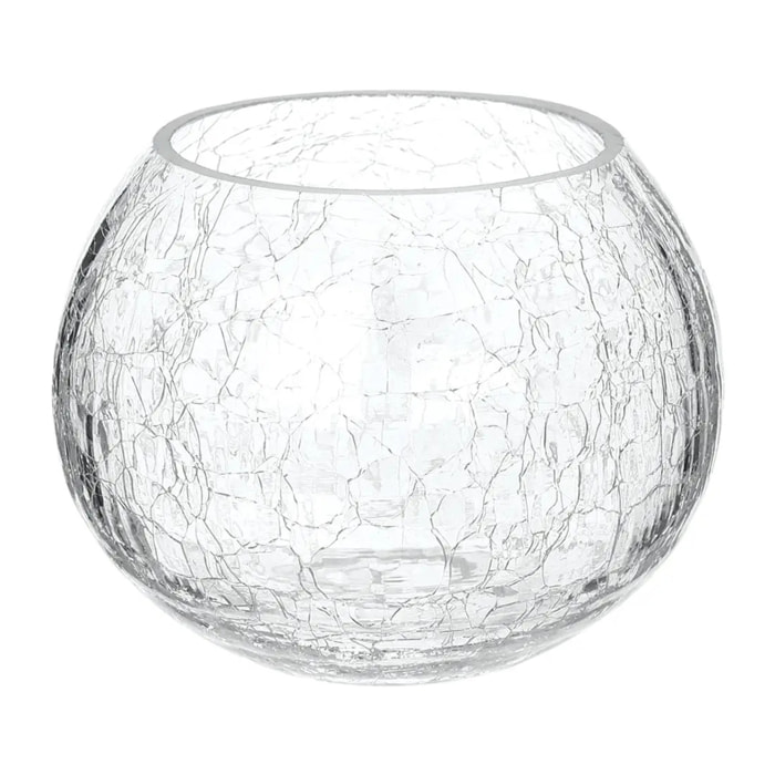 Photophore verre craquelé H10cm