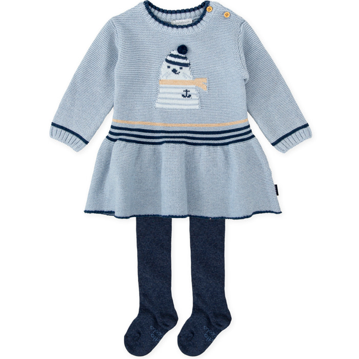 VESTIDO CON LEOTARDOS PORCELANA - Porcelana