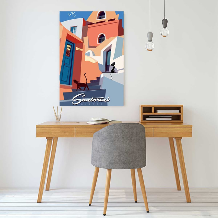 Tableau les chats de santorini Tableau alu Dibond