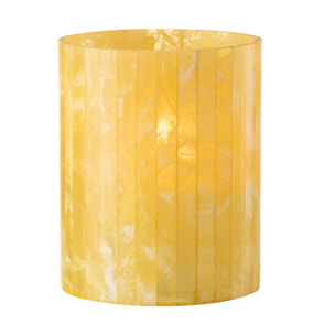 J-Line bougeoir Lignes - verre - jaune - large