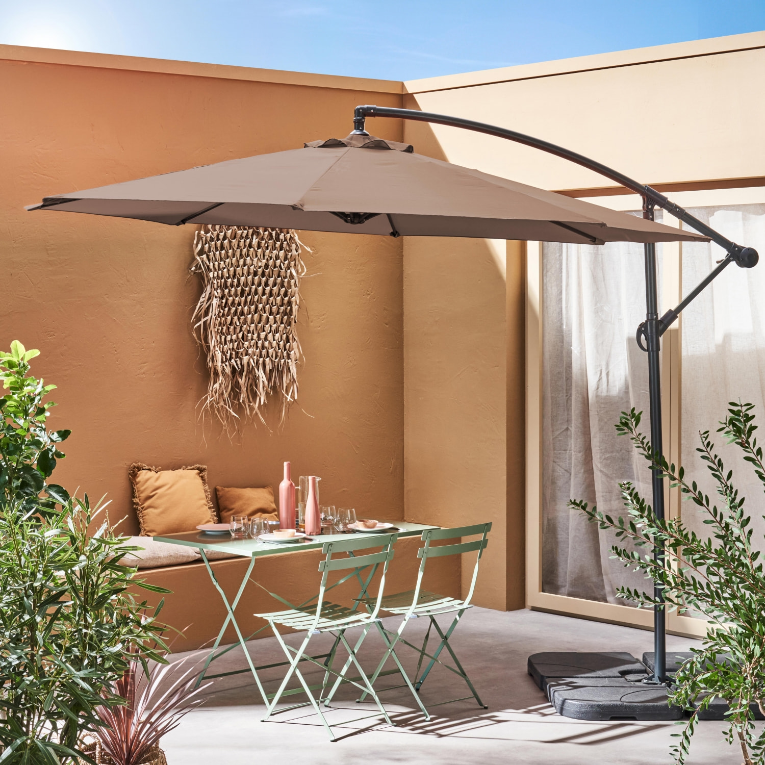 Parasol déporté rond 300cm HARDELOT