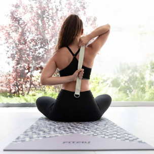 Kit de Yoga y Pilates LILA 6 accesorios con esterilla, bloque, aro, masajeadores y correa