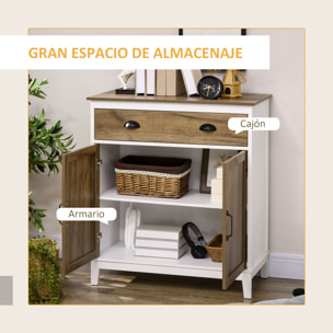 Aparador para Salón Armario de Almacenamiento con Cajón 2 Puertas y Estante Ajustable para Dormitorio Comedor Cocina 78,5x39x89,4 cm Marrón