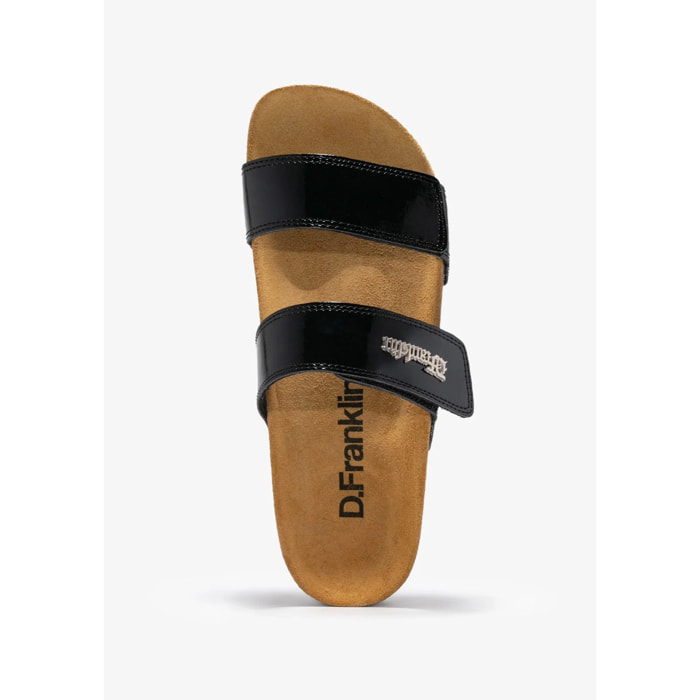 Sandalias Bio Straps Patent Negro D.Franklin