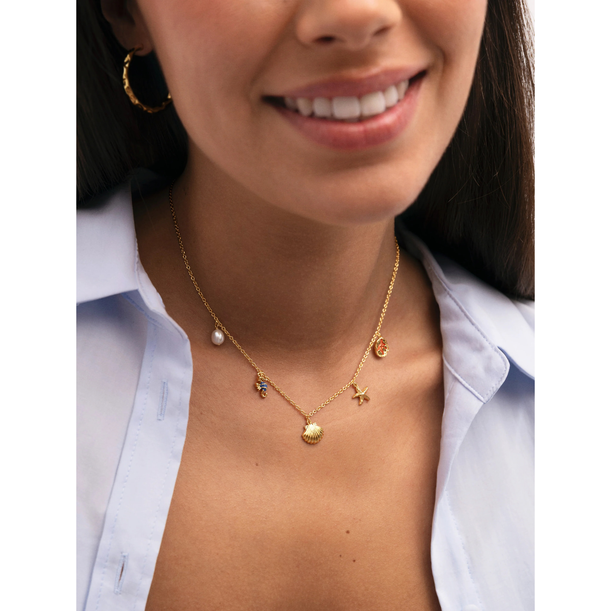 Collar Marítima Baño Oro