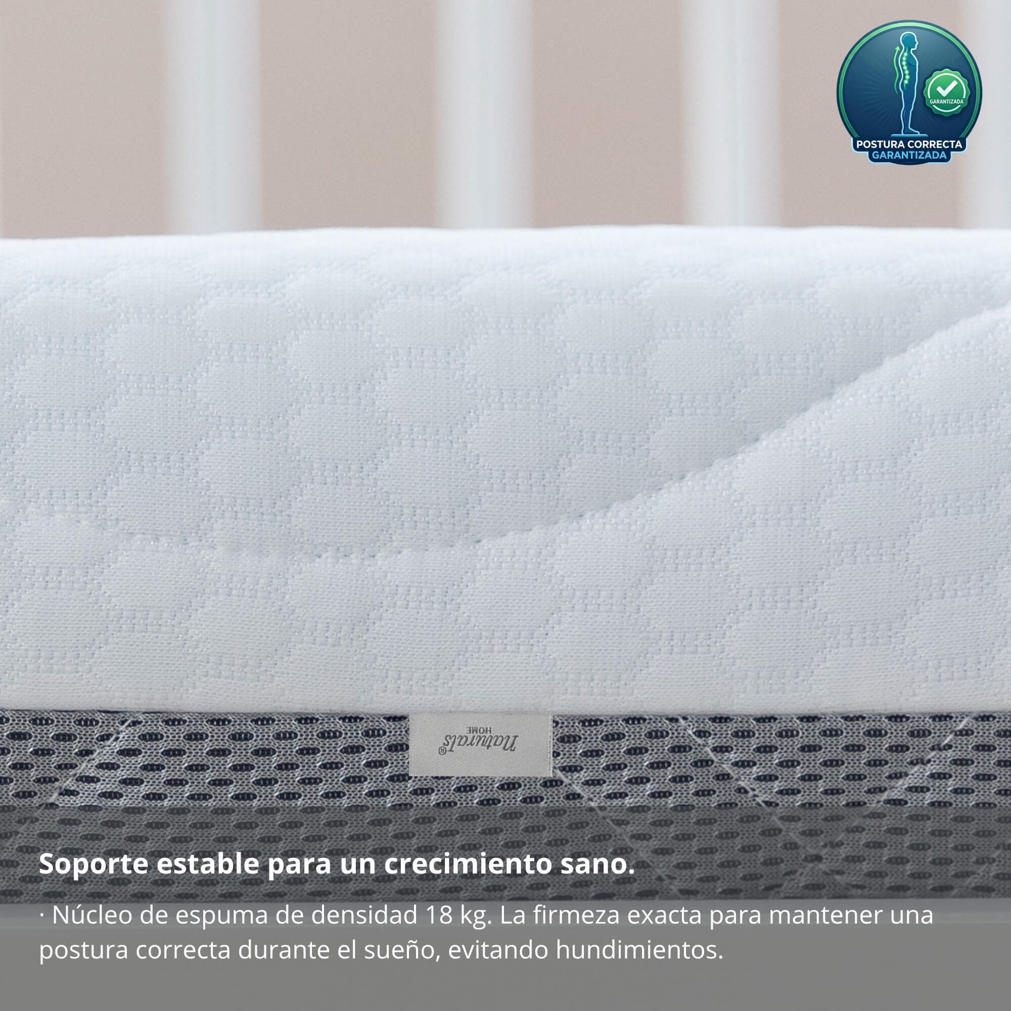 Colchón de Cuna/Maxicuna - 12 cm de altura - Ergonómico y Transpirable - Firmeza Media - Dreams