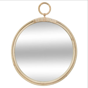 Miroir "Gousset" rotin D38cm