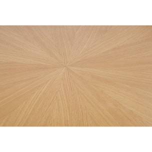 Table basse ovale bois clair chêne L90 cm DIELLI