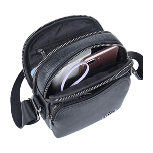 Borsa a tracolla  da uomo In Vera pelle Made in Italy 16x20x9 cm