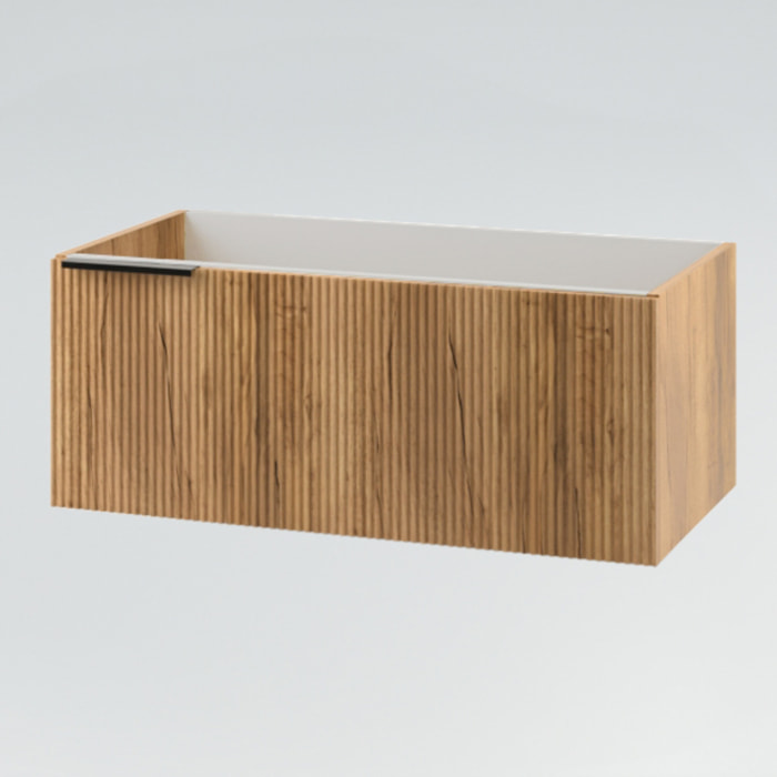 MOBILE DA BAGNO CANNES 90 2 CASSETTI ROVERE CHIARO - 7 PEZZI