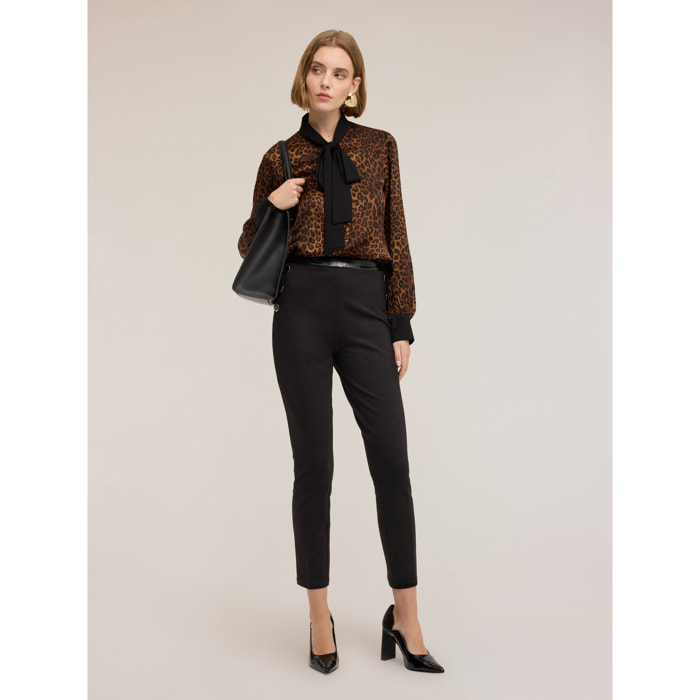 Motivi - Pantaloni skinny motivo bottoni - Nero