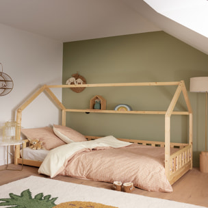 Taie d'oreiller enfant imprimée en percale de coton, MINI VICHY