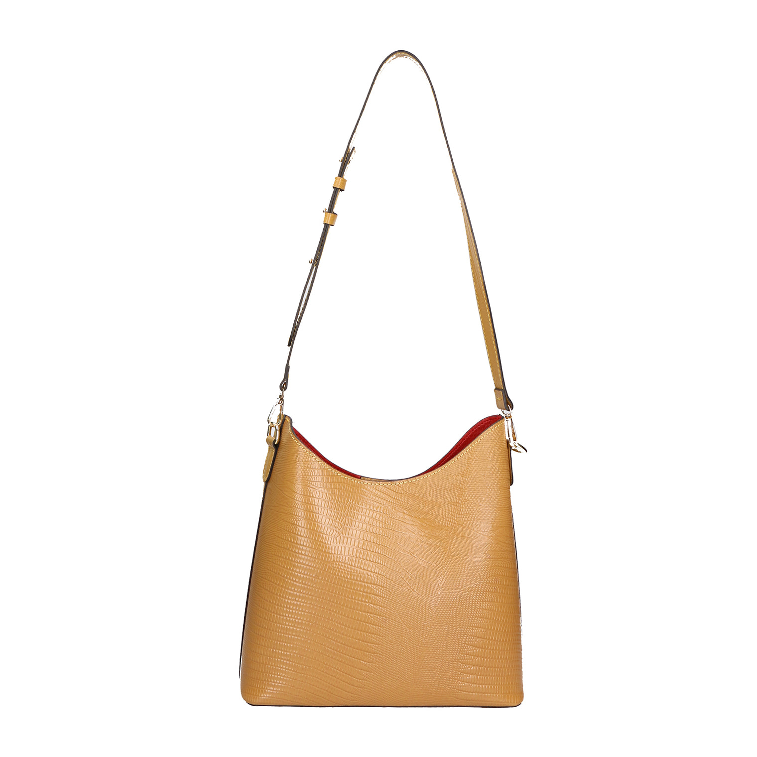 Borsa a spalla da donna - Modello Carmine - Vera pelle - 27.0 x 23.0 x 9.0 cm
