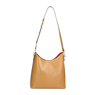 Borsa a spalla da donna - Modello Carmine - Vera pelle - 27.0 x 23.0 x 9.0 cm
