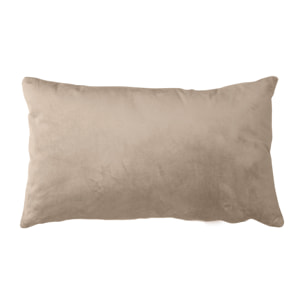 Coussin déhoussable en velours uni - Naturel