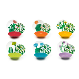 Servizio piatti 18 pezzi Excelsa – Color Cactus, Porcellana Multicolore