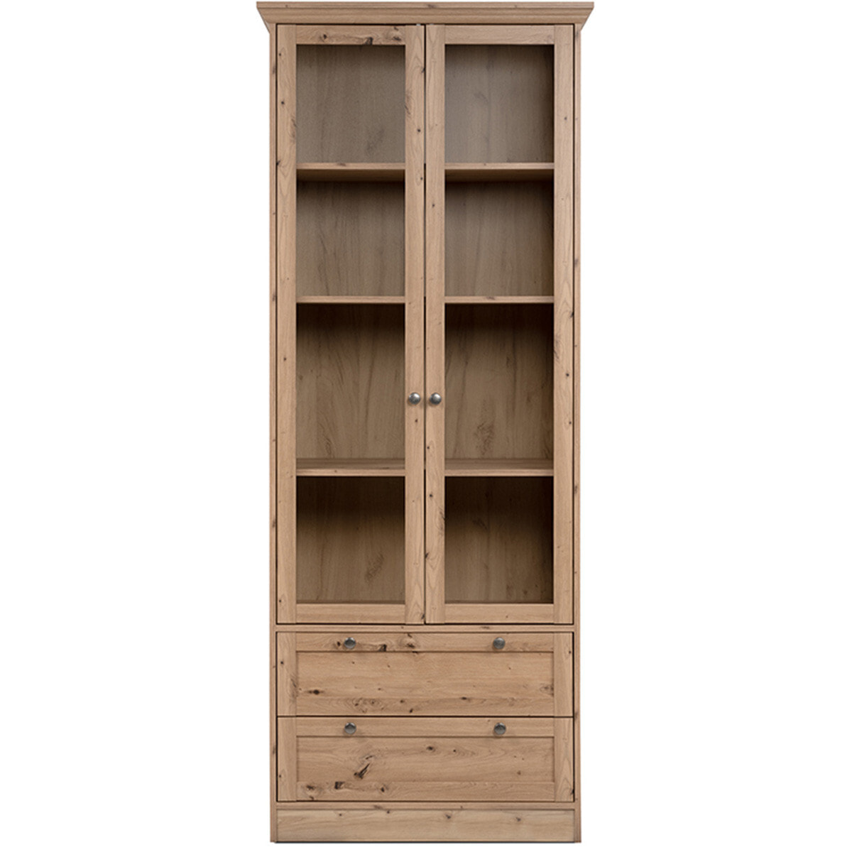Vaisselier 2 portes vitrées 2 tiroirs - SAGA