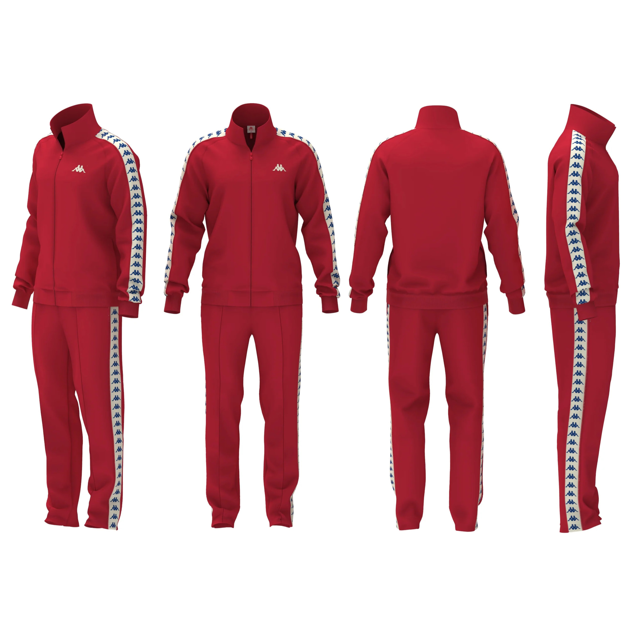 Tute Sportive Kappa Uomo 222 Banda Dueduedue Rosso