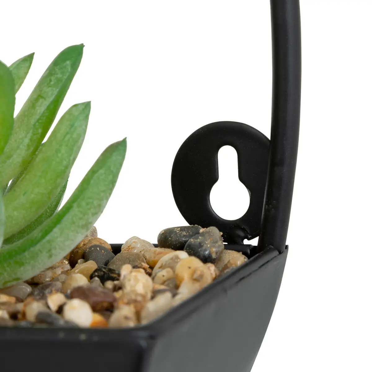 Plante artificielle suspendue Imy pot métal noir H41cm