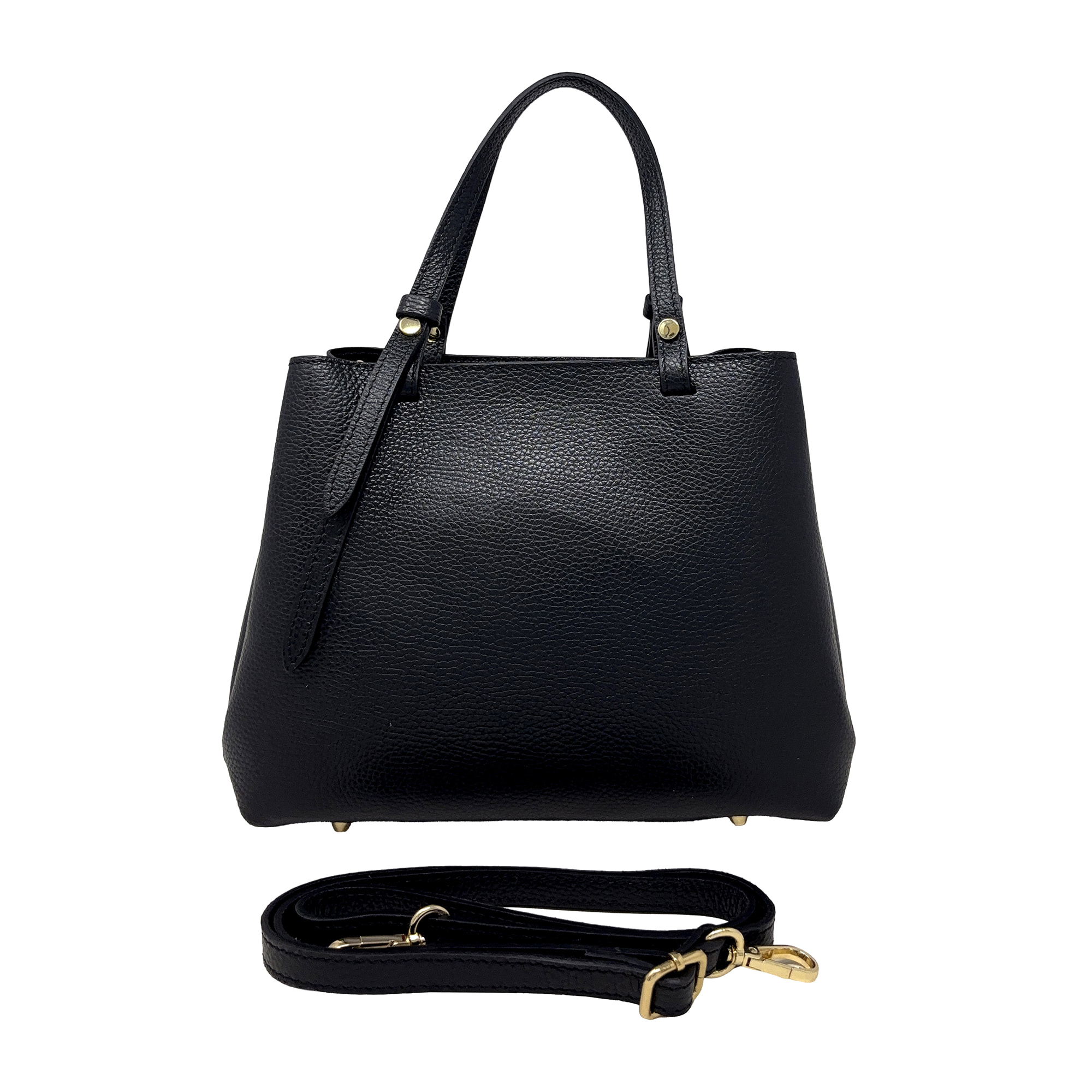 Borsa a Mano Elegante da Donna in Pelle Martellata con Tracolla