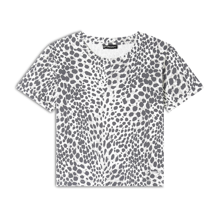 T-shirt regular fit in jersey animalier