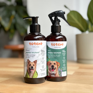 Totem Naturals | Pack Repelente Champú 250 ml + Spray 250 ml Natural para Perros