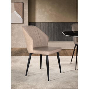 Silla de Tapizado Pu 48 Cm Estilo Contemporáneo