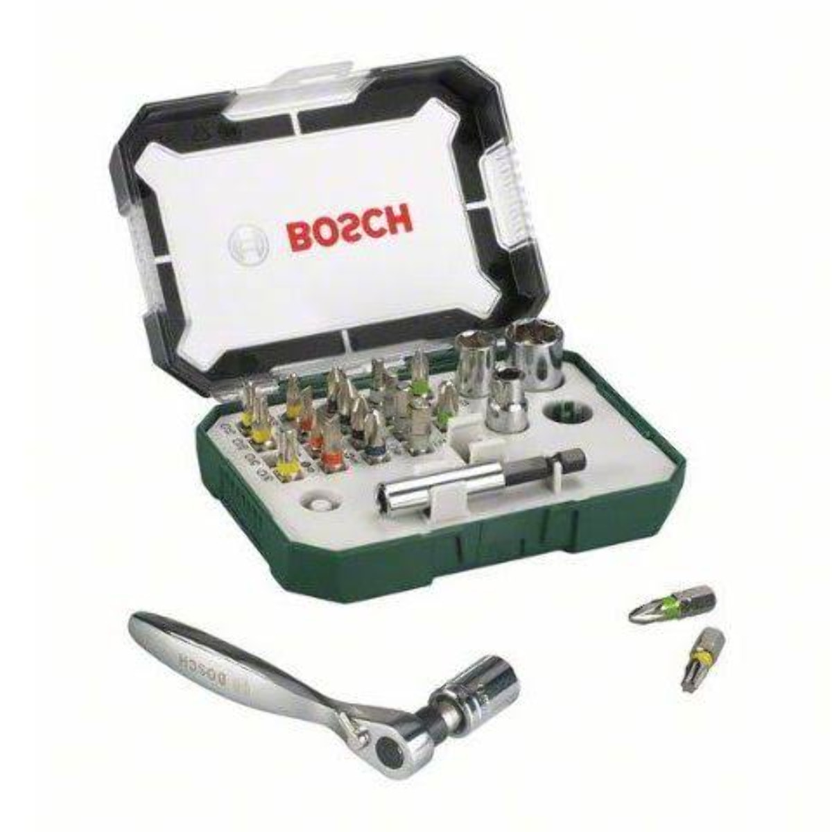 Set d'embouts de vissage + cliquet BOSCH 26 pièces - 2607017322