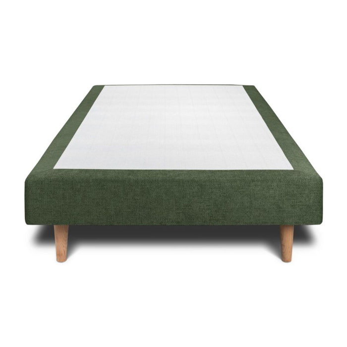 Sommier Tapissier Tissu Ep20 - pieds bois