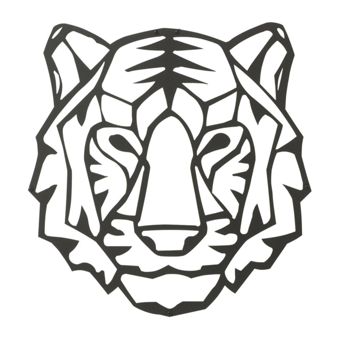 J-Line décoration murale Tigre - métal - noir