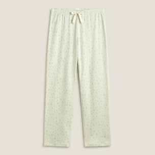 Pantalón de punto de algodón sostenible Mati color verde claro 100% Algodón
