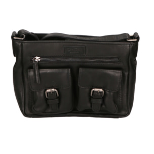Borsa a tracolla unisex in Vera Pelle Borsa Fashion 27x19x10 cm