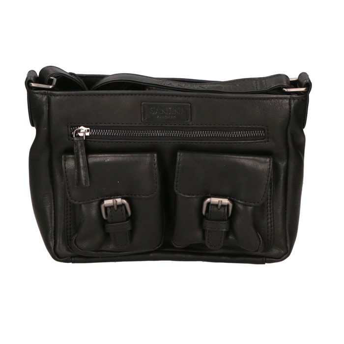 Borsa a tracolla unisex in Vera Pelle Borsa Fashion 27x19x10 cm