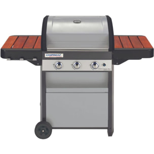Barbecue gaz CAMPINGAZ 3 SERIES CLASSIC WLX inox 3 brûleurs sur chariot, 61x45 cm