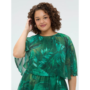 Fiorella Rubino - Vestido largo Dream estampado tropical - Verde