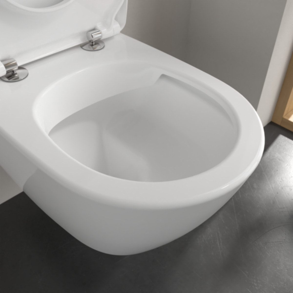 Pack WC sans bride Subway 2.0 avec abattant frein de chute + bâti Viconnect PRO + plaque noir mat  + Tabouret blanc