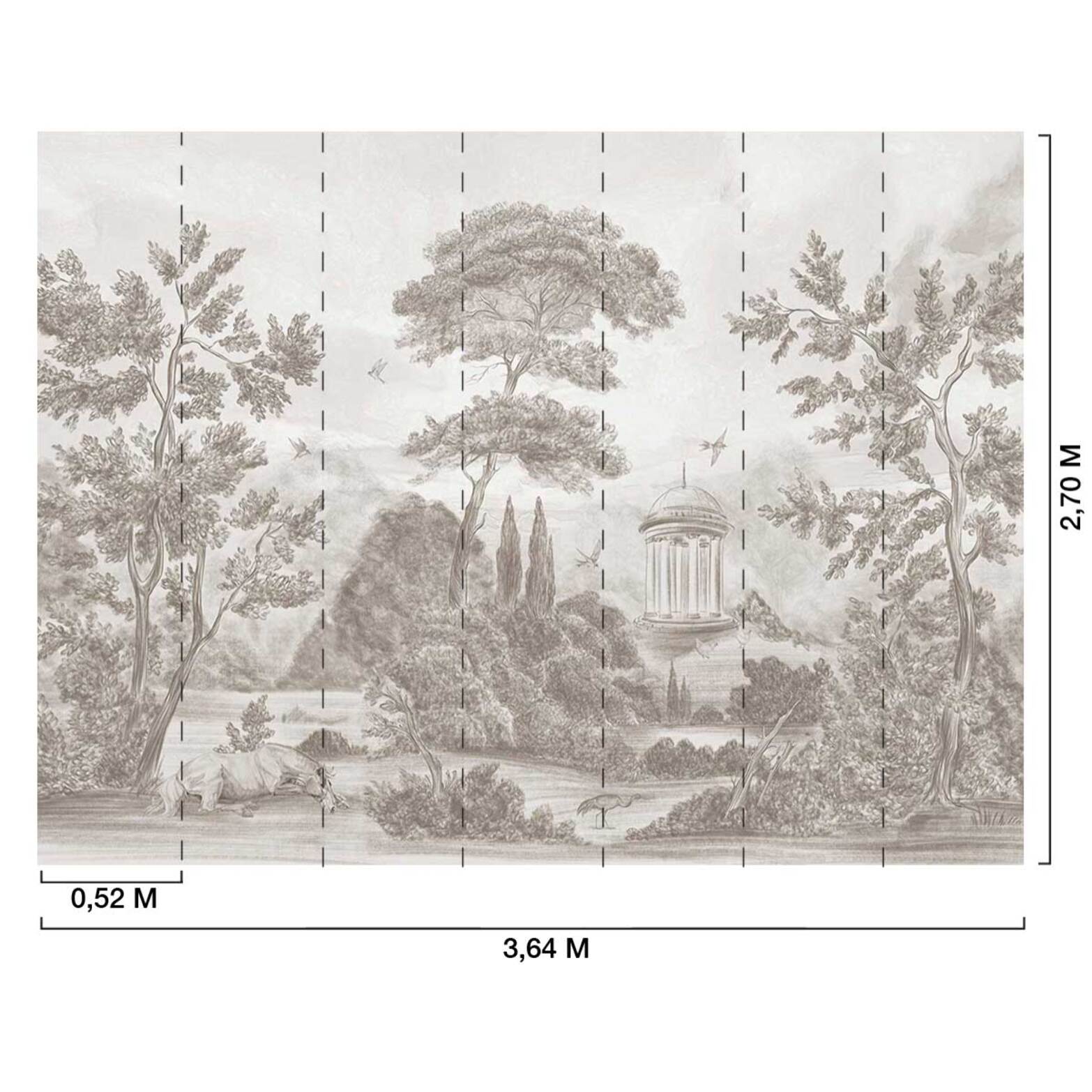 Papier peint panoramique Héritage Antique Intissé