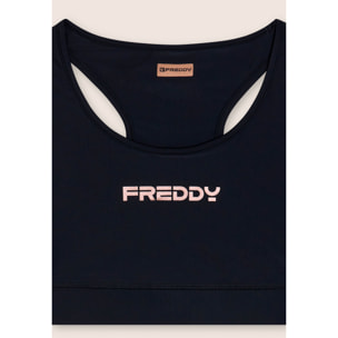 Top sportivo con retro vogatore elasticizzato