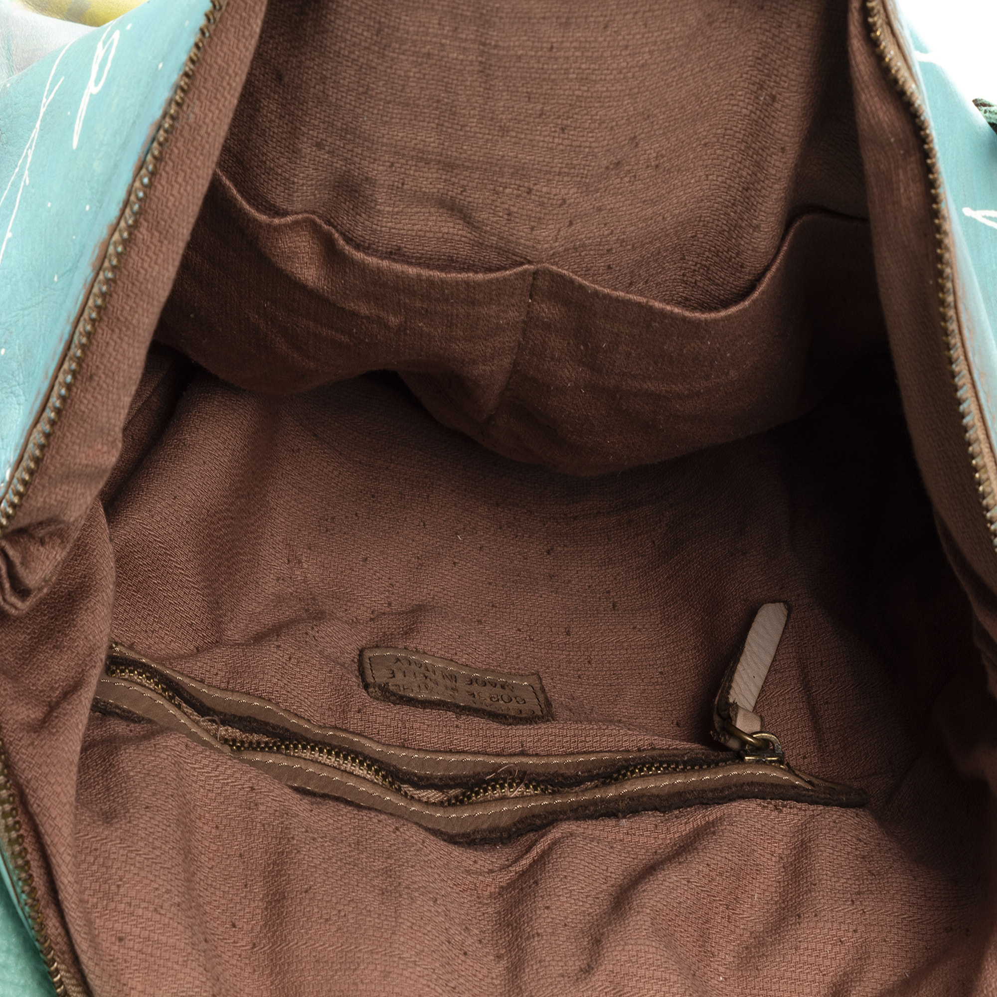 Antillo zaino donna. Pelle autentica finitura Sauvage dipinta a mano