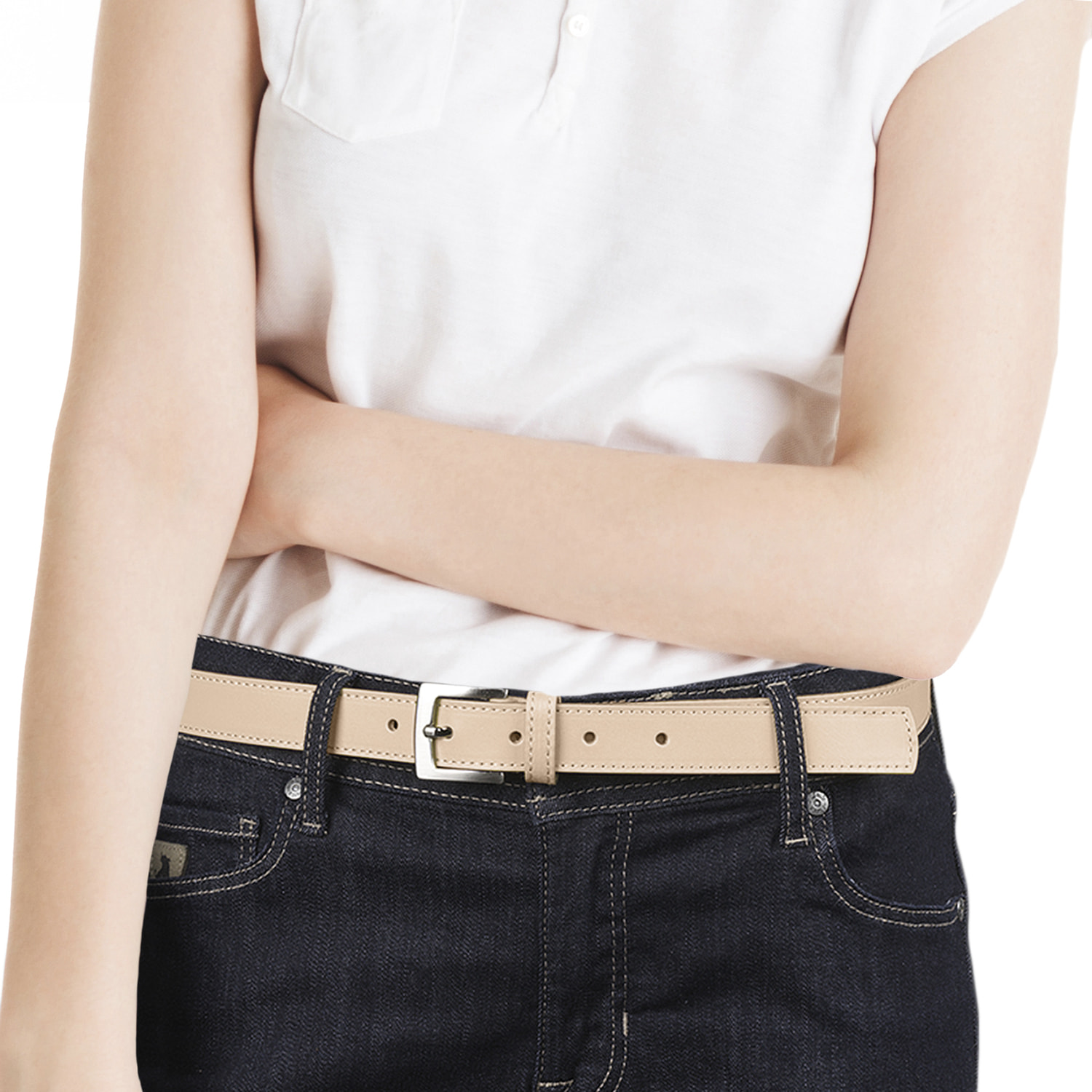 Cinturon Piel Jaslen Cinturones Jaslen Beige 100