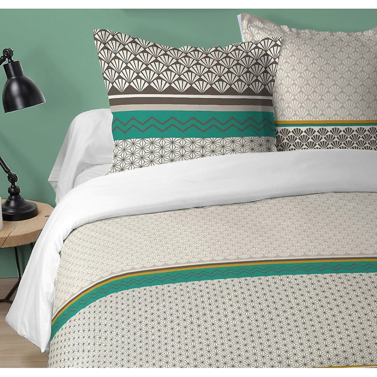 Parure Housse De Couette 3pcs Coton 57fils Loxa