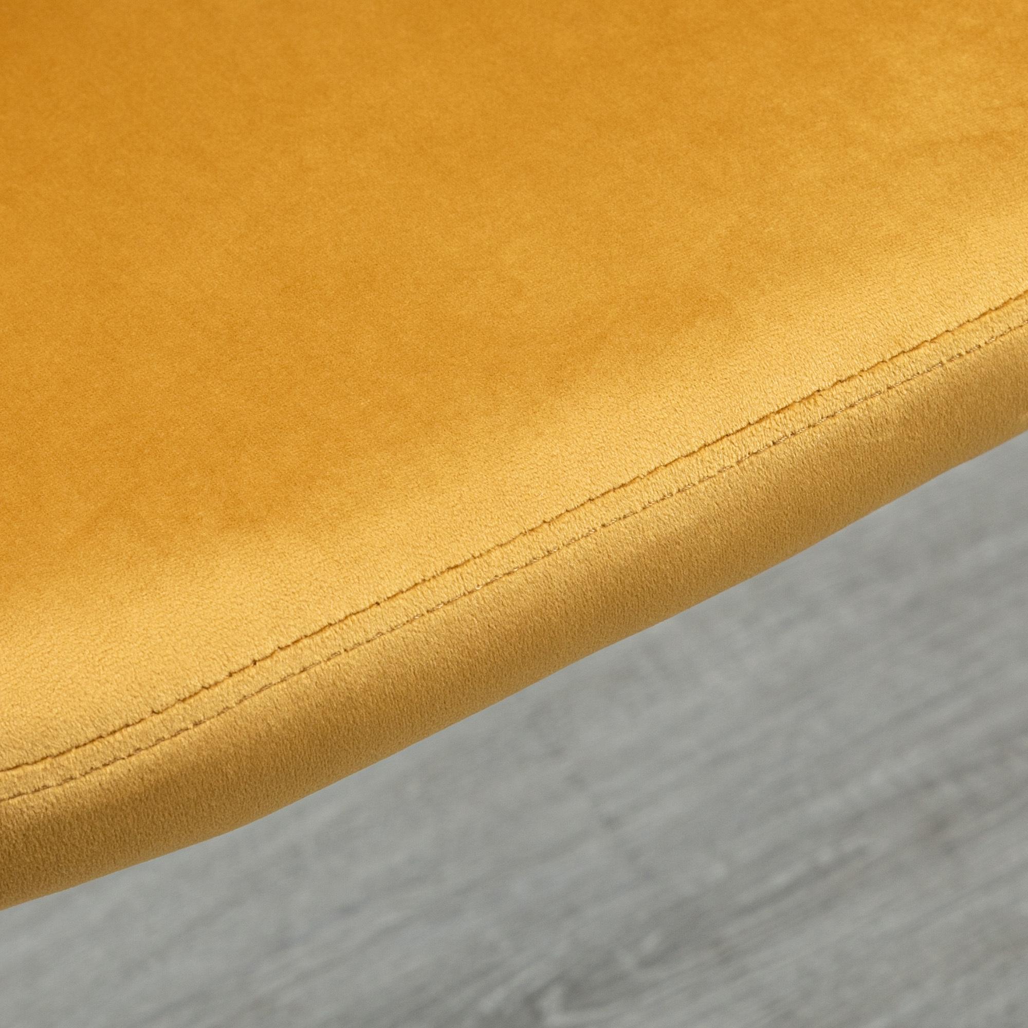Chaises de visiteur design scandinave - lot de 4 chaises - velours gris bleu canard moutarde