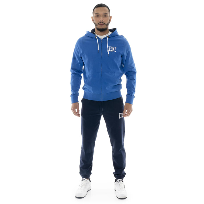 Tuta da uomo in cotone non garzato con cappuccio Leone Boxing legend