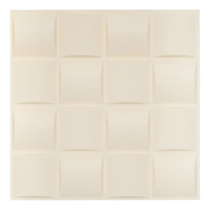 2 stickers muraux Oren carrés 30x30cm blanc