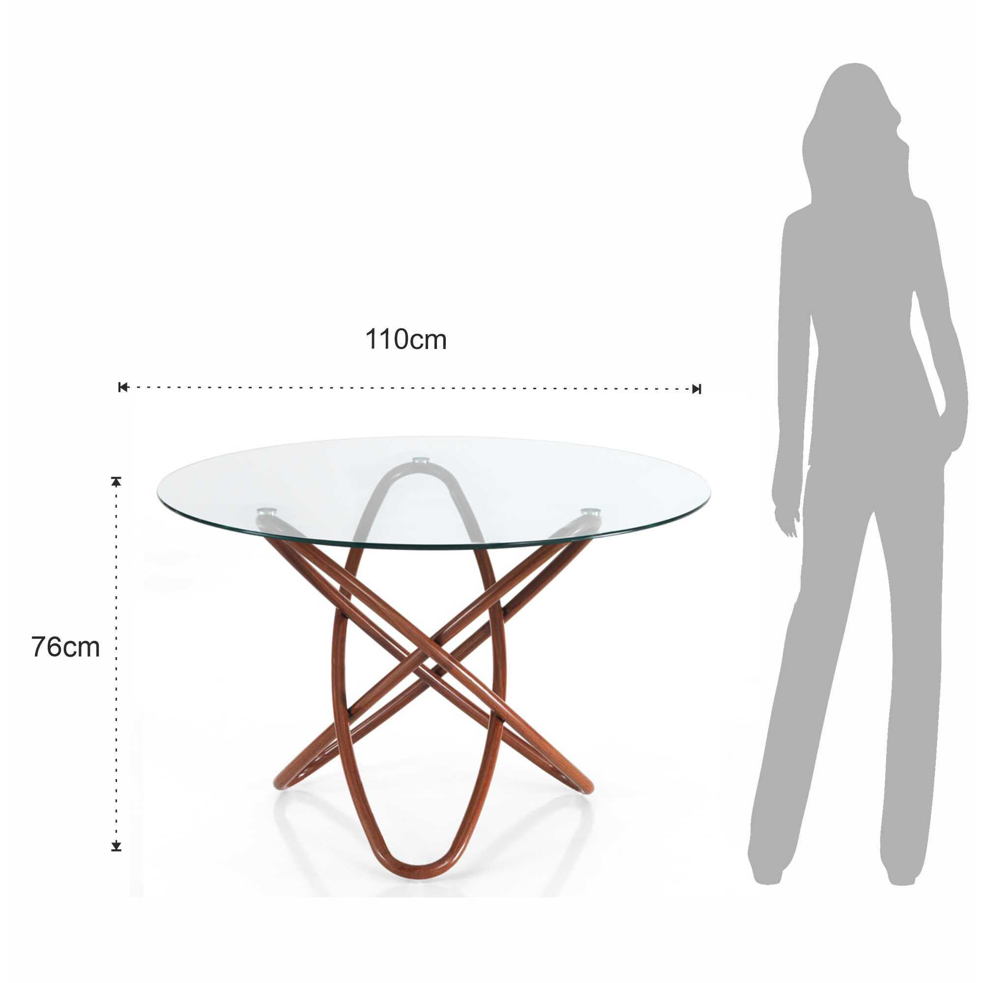 Tomasucci Table en bois de hula hoop Transparent