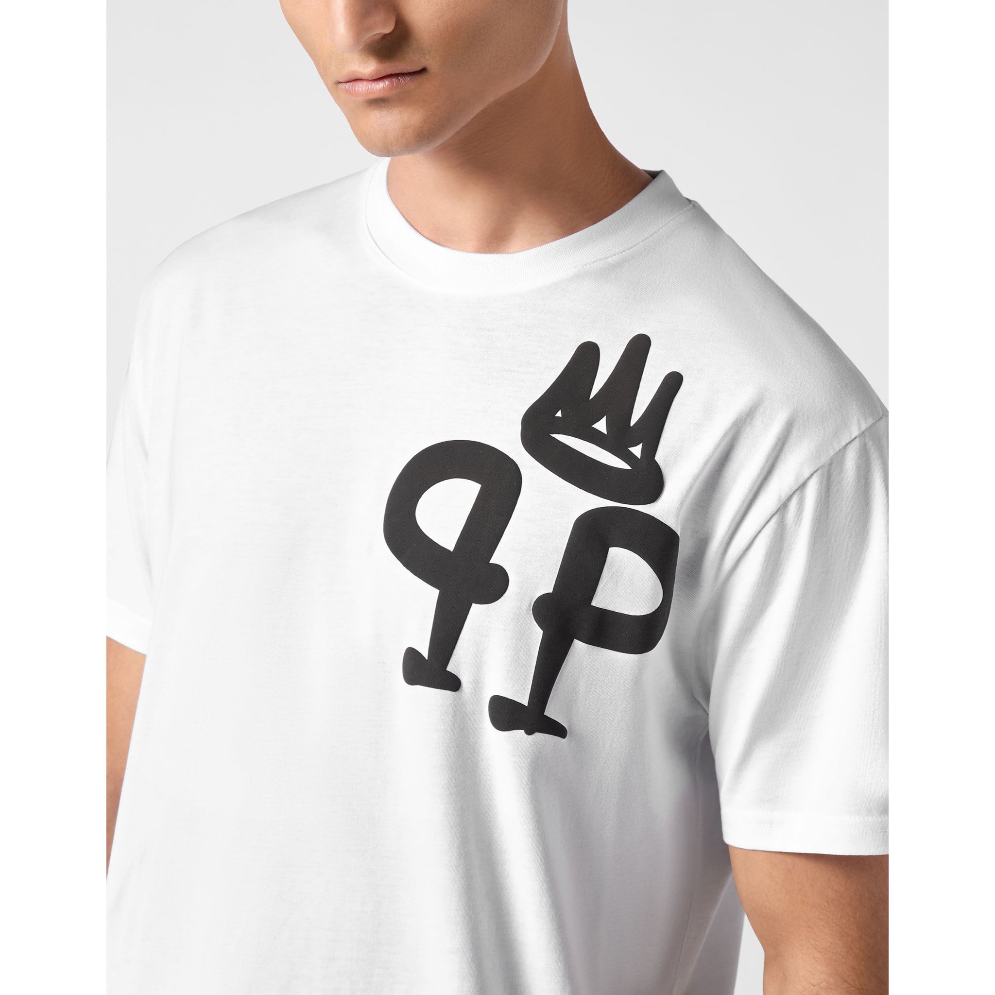 PHILIPP PLEIN Camiseta de cuello redondo y manga corta KING PLEIN