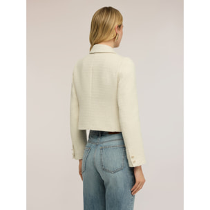 Motivi - Chaqueta corta en tejido bouclé - Blanco