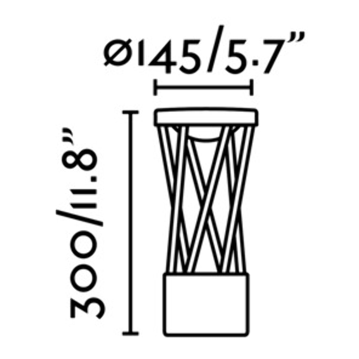 TWIST 300 Lampada sopra muro grigio scuro